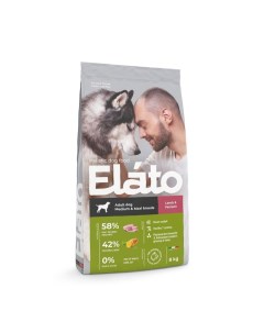 Корм для собак Holistic для средних и крупных пород ягненок с олениной сух 8кг Elato