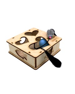 Платформа игровая для кошек Квадрат S с шариком и игрушкой Gosi