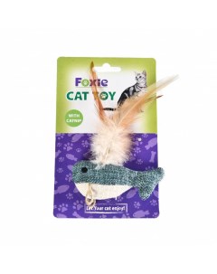 Игрушка для кошек Eco Style Рыбка с пером и кошачьей мятой Foxie