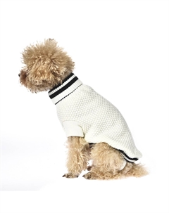 Свитер для собак Stripes S (длина спины 30см) белый с черным Foxie