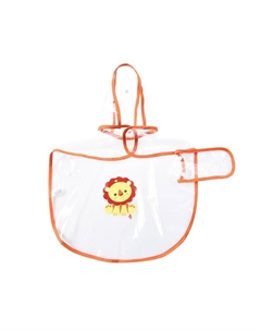 Дождевик для собак Rain M (длина спины 35см) прозрачный оранжевый Foxie