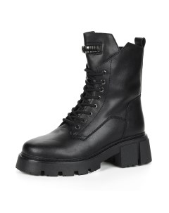 Черные ботинки на шнуровке из кожи на подкладке из натуральной шерсти на тракторной подошве Respect