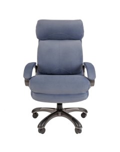 Кресло Home 505 ткань Т 71 голубой черный пластик Chairman