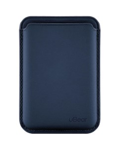 Картхолдер Leather Shell Case для Apple iPhone с MagSafe тёмно синий Ubear