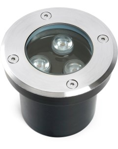 Встиваемый светодиодный IP67 светильник (грунтовый)  3W, AC12-24, низковольтный, 3000К, черный, Dвн.диаметр:70m Feron