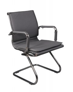 Кресло CH 993 Low V серый эко кожа низк спин полозья металл хром Бюрократ