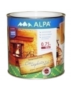 Лак акриловый ALPA для стен мебели и паркет полуматовый 0 75л Alpa
