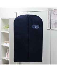 Чехол для одежды с окном 60 100 см спанбонд цвет синий Nobrand