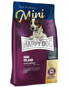 Корм Ирландия для собак мелких пород весом до 10 кг с лососем и кроликом 4 кг Happy dog