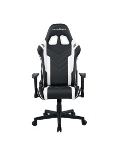Кресло игровое OH P132 NW эко кожа черное с белыми вставками наклон спинки до 135 градусов регулиров Dxracer