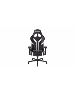 Кресло игровое OH P88 NW эко кожа черное с белыми вставками наклон спинки до 135 градусов регулировк Dxracer