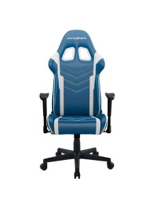 Кресло игровое OH P132 BW эко кожа синее с белыми вставками наклон спинки до 135 градусов регулировк Dxracer