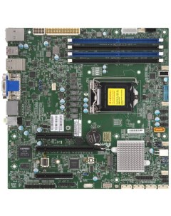 Материнская плата mATX MBD X11SCZ F B LGA1151 C246 4 DDR4 2666 5 SATA 6G RAID M 2 3 PCIE 2 Glan VGA  Supermicro