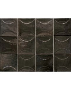 Керамическая плитка Hanoi Arco Black Ash 30022 настенная 10х10 см Equipe