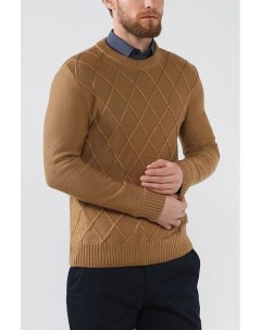 Шерстяной пуловер с узором в ромб Marco di radi