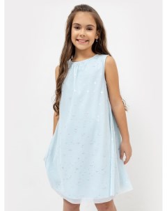 Нарядное многослойное платье нежно голубого цвета в звездочку для девочек Mark formelle
