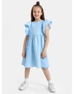 Платье для девочек в голубом оттенке с декоративными рукавами Mark formelle