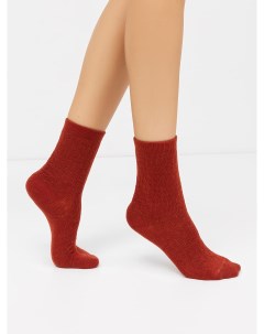 Высокие женские шерстяные носки терракотового цвета Mark formelle