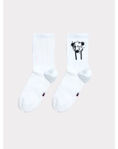 Белые высокие носки унисекс с рисунком в азиатском стиле Mark formelle