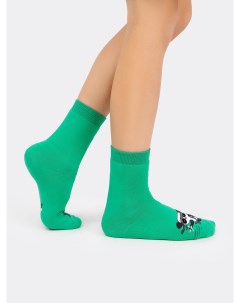 Теплые детские носки светло зеленого цвета с пандой Mark formelle
