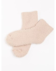Укороченные женские махровые носки в бежевом цвете Mark formelle