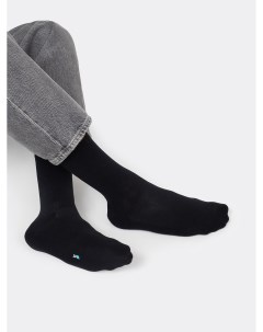 Высокие мужские носки однотонного чёрного цвета Mark formelle