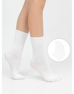 Мультипак детских высоких носков 3 пары белого цвета Mark formelle