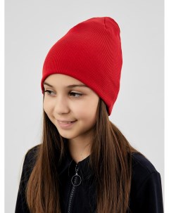 Детская шапка из рибаны красного цвета Mark formelle