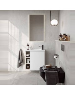 Мебель для ванной Alba 60 R подвесная камень натуральный белый матовый Aqwella