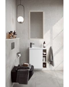 Мебель для ванной Alba 60 L подвесная камень натуральный белый матовый Aqwella