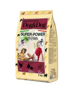 Super Power All Breeds Adult Chicken Корм сух курица д активных собак 14кг Dog&dog