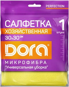 Салфетка из микрофибры Dora универсальная 30 30см 1шт в ассортименте Malibri