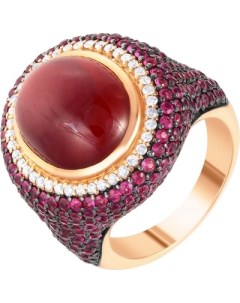 Кольцо с рубинами и бриллиантами из красного золота Джей ви
