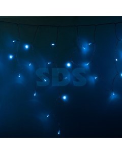Гирлянда Айсикл бахрома светодиодный 4 8 х 0 6 м Прозрачный провод 230 В диоды синие 176 LED NEON NI Sds-group