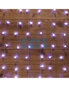 Гирлянда Светодиодный Дождь 1 5 1 5 м с насадками шарики свечение с динамикой Прозрачный провод 230  Sds-group