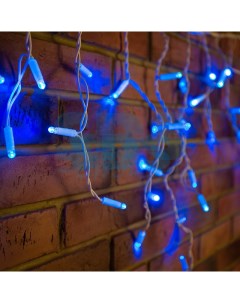 Гирлянда Айсикл бахрома светодиодный 1 8 х 0 5 м белый провод 230 В диоды синие 48 LED Sds-group