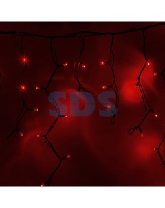 Гирлянда Айсикл бахрома светодиодный 4 0 х 0 6 м черный провод КАУЧУК 230 В диоды красные 128 LED NE Sds-group