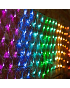 Гирлянда Сеть 3х0 5м Прозрачный ПВХ 140 LED Мультиколор 10 цветов Sds-group