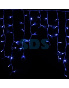 Гирлянда Айсикл бахрома светодиодный 5 6 х 0 9 м белый провод КАУЧУК 230 В диоды синие 240 LED NEON  Sds-group