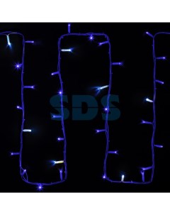 Гирлянда модульная Дюраплей LED 20м 200 LED белый каучук мерцающий Flashing каждый 5 й диод Синяя Sds-group