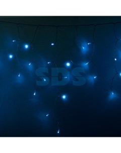 Гирлянда Айсикл бахрома светодиодный 2 4 х 0 6 м Прозрачный провод 230 В диоды синие 88 LED NEON NIG Sds-group