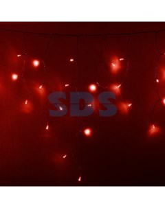 Гирлянда Айсикл бахрома светодиодный 2 4 х 0 6 м Прозрачный провод 230 В диоды красные 88 LED NEON N Sds-group