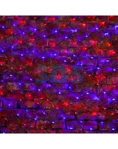Гирлянда Сеть 2х1 5м черный ПВХ 288 LED Красные Синие Sds-group