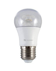 Лампа светодиодная E27 7 5W 4000K прозрачная LC P45CL 7 5 E27 840 L211 Наносвет