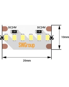 Светодиодная лента SWG2A300 24 19 2 WW Swg standard