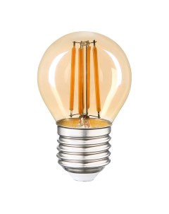 Лампа светодиодная GLS GLDEN G45S 7 230 E27 6500 золотая E27 6500 К 661433 General
