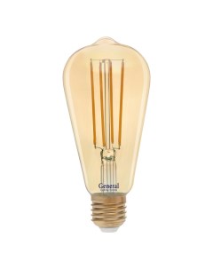 Светодиодная лампа GLDEN ST64S 10 230 E27 2700 Золотая General