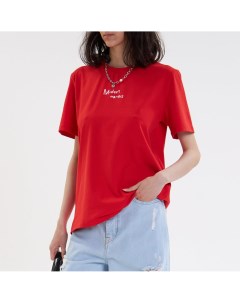Красная футболка с принтом Galla collection