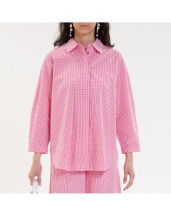 Розовая комбинированная рубашка Akhmadullina dreams