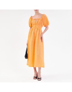 Оранжевое платье с вышивкой ришелье Darsi.studio
